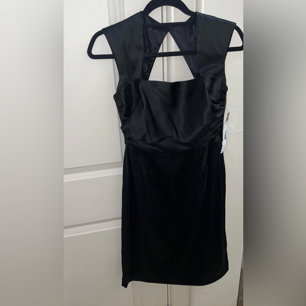 Donna Ricco New York Black Satin Dress Size 6P